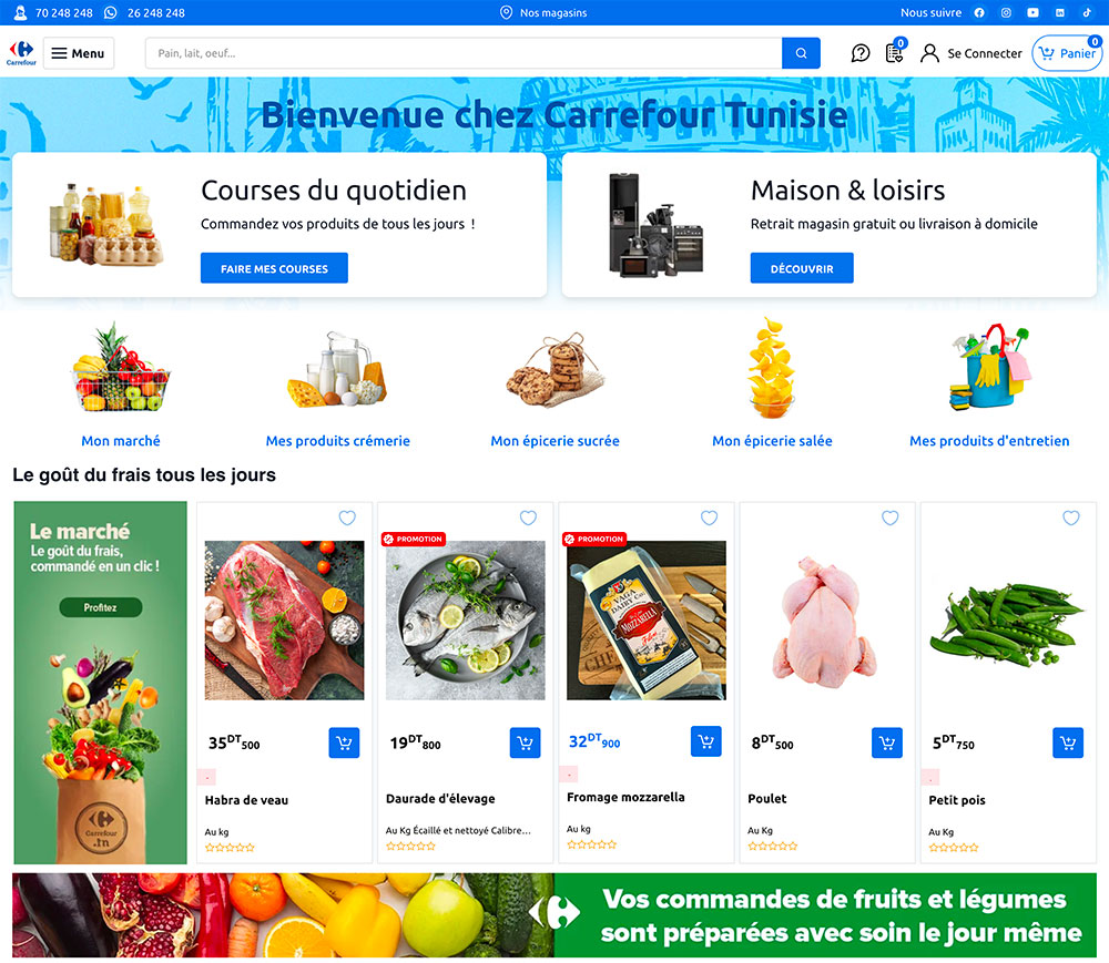 Achat en ligne en Tunisie sur Carrefour.tn